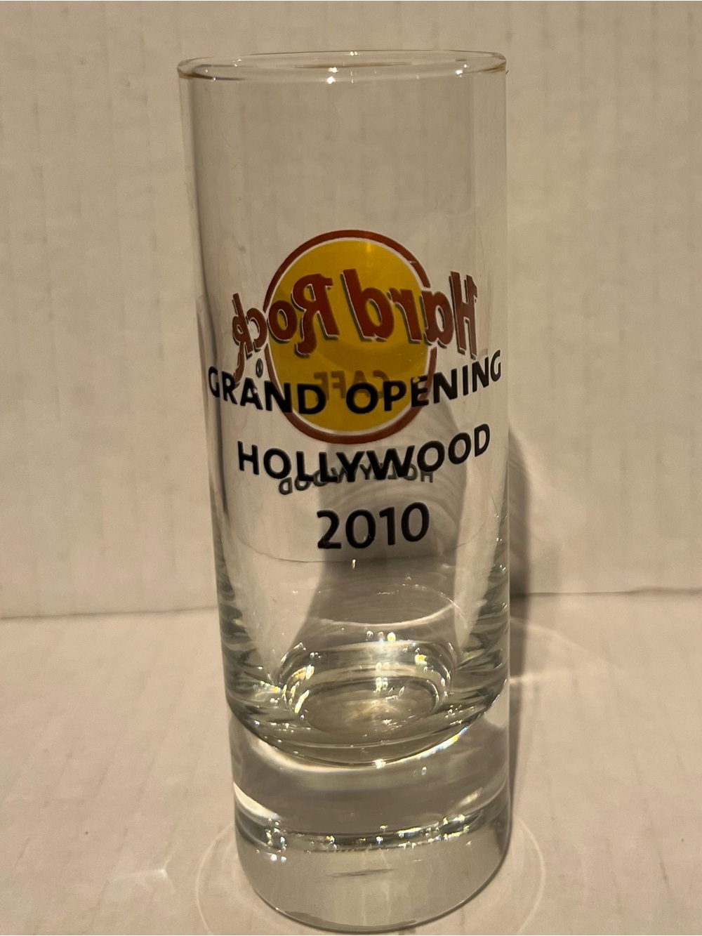 2010 Hard Rock Shooter Glass - Grand Opening Hollywood.